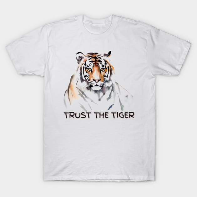 Trust The Tiger | Colorful Majesty | Tiger Lovers T-Shirt by Ola Draws